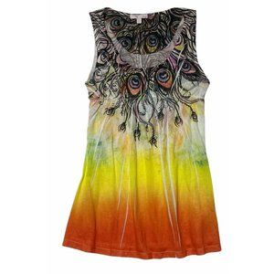 Romeo & Juliet Couture Peacock Hombre Boho Tank M